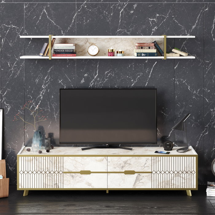Hanah Home Frida - Mueble de TV Blanco